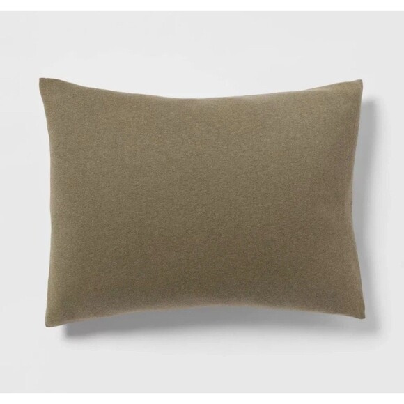 King Dark Olive Green Heather Jersey Comforter Set - Threshold Modern Design NEW - Picture 5 of 9